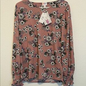 Floral Women's Top - Pink and Purple